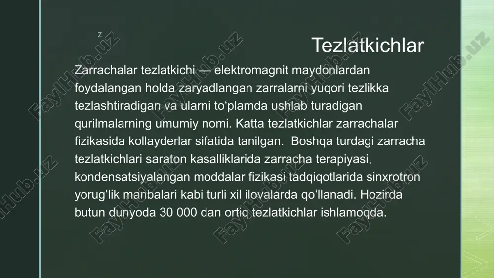 chiziqli tezlatkichlar tuzilishi va ishlash prinsipi - Page 5