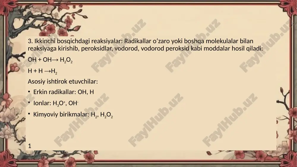ionlashtiruvchi nurlanish ta’sirida suv radiolizi - Page 5