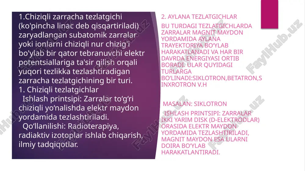 tezlatgichlarning yadro fizikasida qo’llanilishi - Page 5