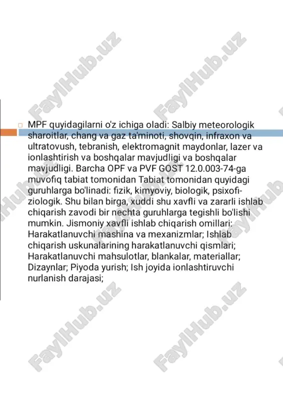 xavfli ishlab chiqarish omili (opf) - Page 5