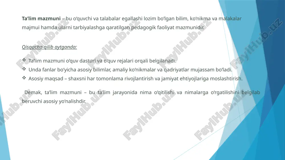 mustaqil ish | ta'lim mazmuni, metodlari va vositalari bilan bog'liq zamonaviy ta'limning asoslari - Page 5