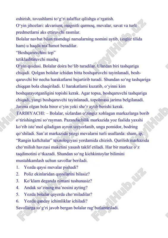"yoz-bu kamalaklar ranglari" mavzusidagi faoliyat dasturi - Page 5