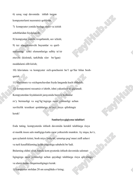 lar kompyuterga uzatiladi va ekranda yurgichning mos harakatlari yuzaga keladi sichqoncha xaqida qiziqarli faktlar · 9 dekabr kompyuter sichqonchasining “tug‘ilgan kuni” hisoblanadi. 1968 yilning aynan shu kuni stenford tadqiqot instituti xodimi duglas engelbart sichqonchani san-frantsiskodagi hisoblash texnikasi bo‘yicha anjumanda taqdim qilgan. · kompyuter sichqonchasiga nasa tomonidan buyurtma berilgan. koinot agentligi hisoblash tizimlari bilan ishlashni soddalashtirish usulini izlagan. biroq sichqoncha agentlik mutaxassislarini qoniqtirmagan, chunki u bilan vaznsizlikda ishlashning iloji bo‘lmagan. engelbart unda sichqonchani yaratish g‘oyasi paydo bo‘lishidan avval boshning harakatlariga monand kursorni harakatlantiruvchi maxsus niqobni qo‘llashni taklif qilgan. · engelbart sichqonchaga patent olgan, biroq patent muddati uning ixtirosi ommaviy ravishda ishlab chiqarila boshlanishigacha tugab bo‘lgan. biroq qahramon mukofotsiz qolib ketmagan. 1997 yilda engelbart ixtirochilarga beriladigan lemelson mukofoti (500 ming dollar) va “kompyuter sohasidagi nobel mukofoti” deb e'tirof etiluvchi tyuring mukofotini (250 ming dollar) olgan. · engelbart o‘z sichqonchasiga bitta tugmani joylashtirgan, biroq uning o‘zi har bir barmoq uchun bittadan tugma joylashtirishni …