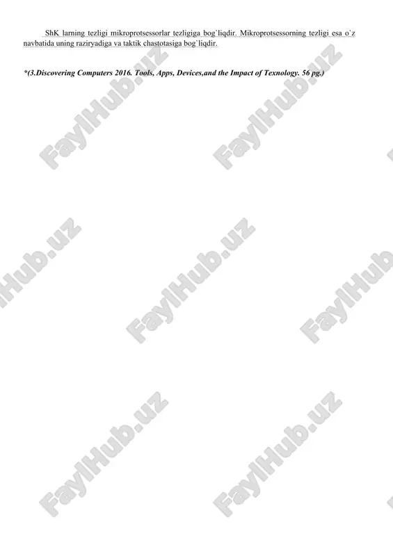 disk qurilmasi (cd rom – compact disk read only memory), shinalar, modem, sistema platasi va boshqa qurilmalar. sistema blokiga uning parallel (lpt) va ketma – ket (com) portlari orqali ko`plab tashqi qurilmalarni ulash mumkin. sistema blokining umumiy ko`rinishi 2.1 – rasmda keltirilgan. sistema platasi sistema blokidagi asosiy elektron sxemalar sistema platasida joylashgan bo`ladi (mother board). unda bios, mikroprotsessor, tezkor xotira, doimiy xotira, kesh xotira, shinalar, taktik generator joylashgan. bundan tashqari, unda ba’zi bir qurilmalar ishini boshqaruvchi elektron sxemalar, klaviatura, disk qurilmalari adapteri ham joylashgan bo`ladi. hozirda shinalarning pci/isa turi keng ishlatilmoqda. bunday shinalarning ma’lumot ayirboshlashi tezligi yuqori bo`lib, u orqali kompyuterga ko`p tashqi qurilmalarni ulash mumkin. kompyuterda kiritish – chiqarish portlari mavjud bo`lib, ular sistema blokining orqa qismida joylashgan slot deb ataluvchi joylar orqali printer, «sichqonch», klaviatura va boshqa qurilmalar ulanishi uchun xizmat qiladi. kiritish – chiqarish portlari parallel va ketma – ket bo`ladi va ular mos ravishda lpt 1 …