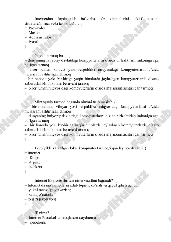 internet explorer dasturida f5 tugmasining funksiyasi - Page 5