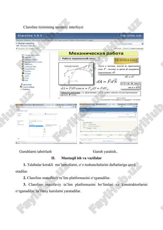 claroline masofaviy ta’lim platformasi - Page 5