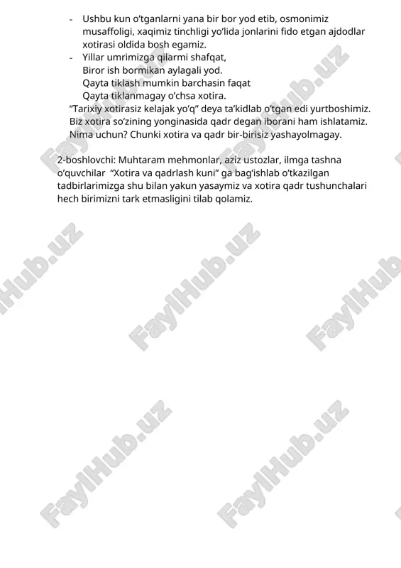 xotira va qadrlash kuniga bag’ishlangan tadbir - Page 5