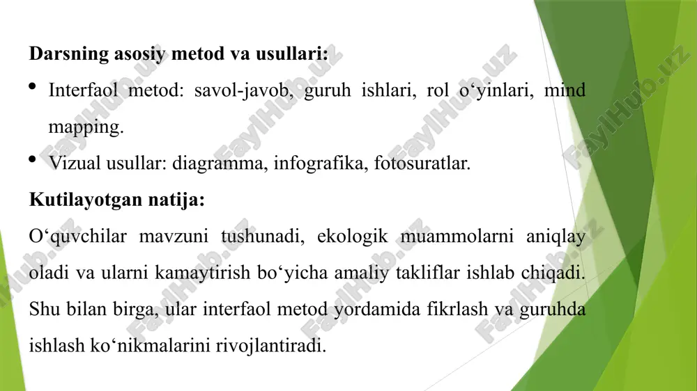 yer yuzi aholisining tabiatga tasirimikro dars taqdimoti - Page 5