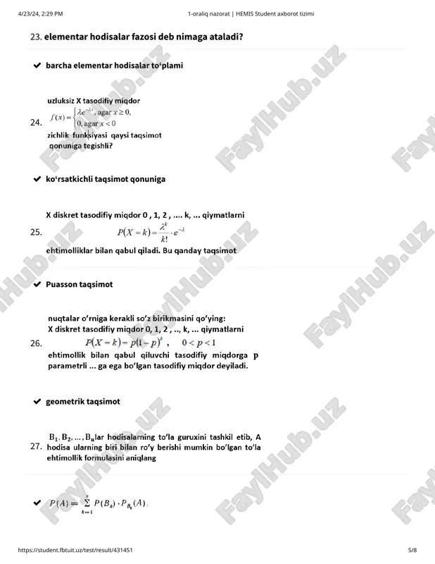1-oraliq nazorat | hemis student axborot tizimi - Page 5