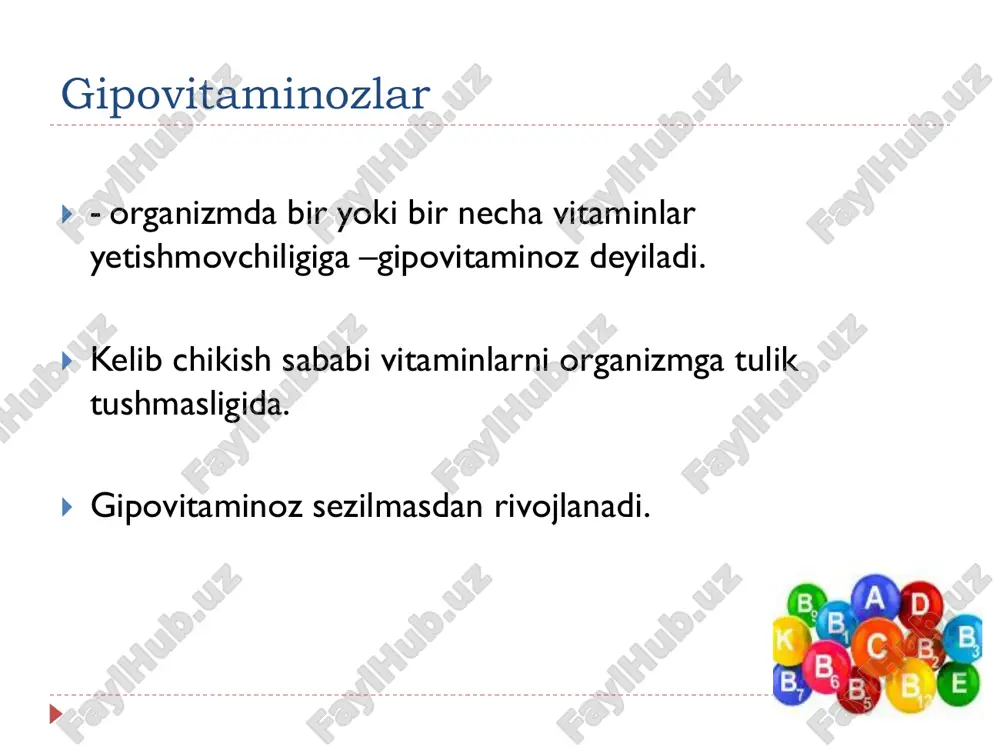 ib bosh terisi yogʼlilik miqdorini kamaytirib sochlar koʼrinishini yaxshilaydi. sianokobalamin (vitamin b12)  kreatin, xolin, adrenalin sintezida ishtirok etadi. vodorod atomi transportirovkasi va metionin sintezini yaxshilaydi;  anabolizmni (yangi xujayra va toʼqimalar, moddalar sintezi) kuchaytiruvchi taʼsir koʼrsatadi; (katabolizm-moddalarni parchalanishi natijasida energiya xosil boʼlishi)  leykotsitlar fagotsitar aktivligini va immunitetni oshiradi;  qon yaratish jarayonida ishtirok etadi;  melatonin sintezida qatnashib uyquni yaxshilaydi. foli kislota (vitamin b9)  oksidlanish-qaytarilish jarayonlarida ishtirok etadi;  purin va pirimidin asoslari, nuklein kislotalar, aminokislotlar sitezida ishtirok etadi;  antianemik taʼsir koʼrsatadi;  jigar va ichaklar faoliyatnini yaxshilaydi, jigarda xolin miqdorini oshirib uni yogʼ bosishidan himoya qiladi;  embrion nerv xujayralari hosil boʼlishini taʼminlaydi, bu xomiladorlik boshlangʼich bosqichida xomila asab nayi xosil boʼlishida ishtirok etadi. biotsit taʼsir kiluvchi moddalari ulchov birligi kapsuladagi miqdori riboflavin (b2) mg 1,6 tiamina mononitrat (b1) mg 1,6 piridoksina gidroxlorid (b6) mg 0,5 nikotinamid (pp) mg 17 kaltsiy pantotenat (b3) mg 7 …