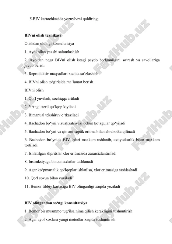 ilish kerakligini tushuntirish 2. agar ayol xoxlasa yangi metodlar xaqida tushuntirish 3. yangi kontratseptiv tanlashda yordam berish.