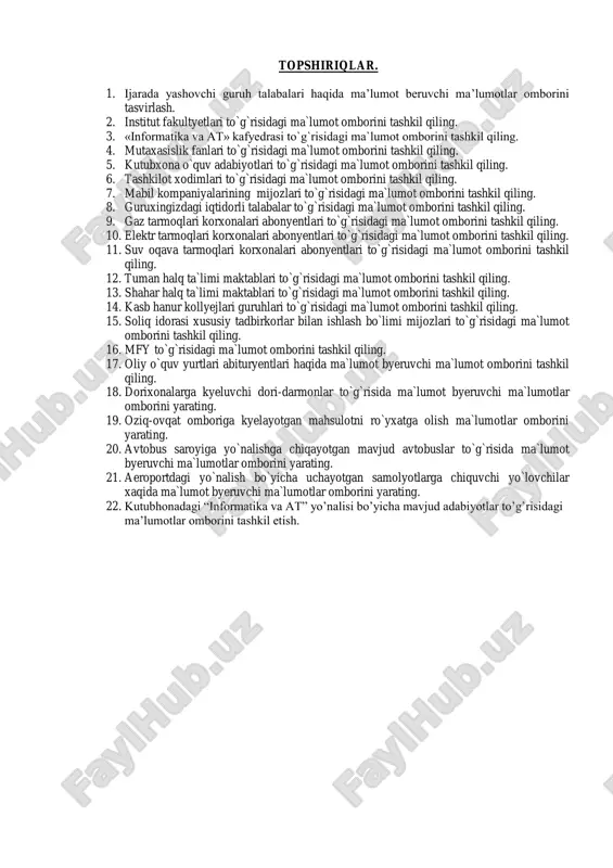 qurilish korxonasi ma`lumotlar bazasini yaratish usullari - Page 5