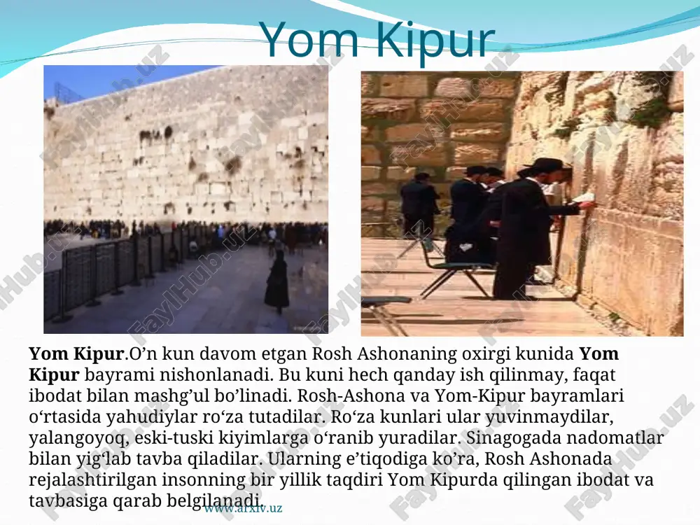yahudiylik dinidagi bayramlar - Page 5