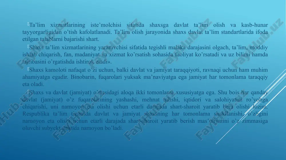 ikamizda ilk bor maktabgacha ta’lim vazirligi tashkil etildi. mazkur farmonda quyidagilar o’zbekiston respublikasi maktabgacha ta’lim vazirligining asosiy vazifalari va faoliyati yo’nalishlari etib belgilandi: birinchidan, maktabgacha ta’lim sohasida yagona davlat siyosatini ishlab chiqish va amalga oshirish; ikkinchidan, ilg’or xorijiy tajribani hisobga olgan holda maktabgacha yoshdagi bolalarni har tomonlama intellektual, axloqiy, estetik va jismoniy rivojlantirish uchun shart-sharoitlar yaratish; uchinchidan, respublikada davlat va nodavlat maktabgacha ta’lim muassasalari orasida sog’lom raqobat muhitini yaratish hisobiga barcha bolalarning maktabgacha ta’lim muassasalariga bosqichma-bosqich qamrab olinishini ta’minlash, ularga soliq imtiyozlari va preferensiyalar berish, byudjetdan subsidiyalar ajratish, shuningdek, bolalarning maktabgacha ta’limi va tarbiyasining muqobil shakllarini amaliyotga tatbiq etish; to’rtinchidan, zamonaviy innovatsion pedagogik texnologiyalarni, ta’lim va tarbiyaning samarali shakllari hamda usullarini ta’lim-tarbiya jarayoniga, shu jumladan nodavlat sektorida joriy etish; beshinchidan, milliy madaniy-tarixiy qadriyatlarni aks ettiruvchi va bolalikdan kitob o’qishga qiziqishni uyg’otuvchi o’quv-metodik, didaktik materiallar, o’yin va o’yinchoqlar, badiiy adabiyotlar bilan maktabgacha ta’lim muassasalarini ta’minlash; oltinchidan, zamonaviy pedagogik texnologiyalar va metodlarni …