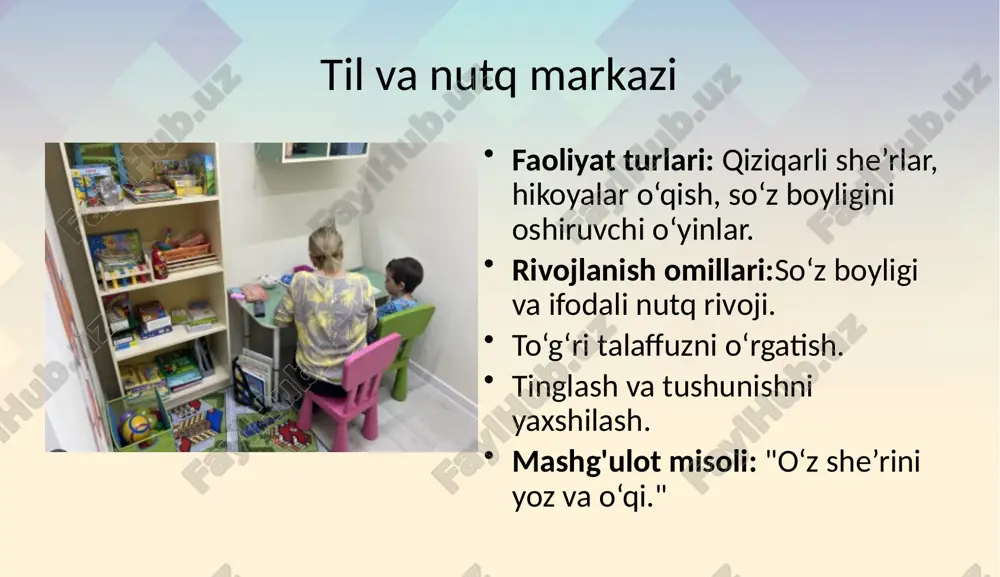 rivojlantiruvchi markazlar tashkilotish fanidan maktabgacha ta'lim - Page 5