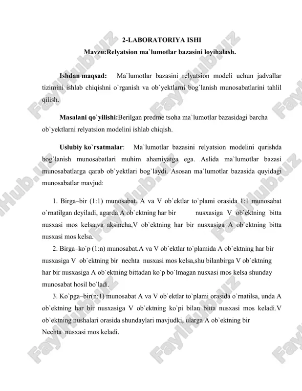 ma'lumotlar bazasi loyihalash (er modeli) - Page 5