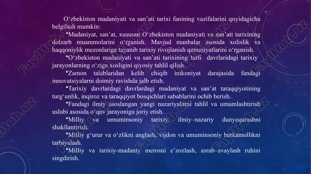 yat madaniyatni vujudga keltiradi. jamiyatda vujudga keltan madaniyat va san’at qanchalik murakkablashib boyib borsa, uning insonga va jamiyatga ta’siri mukammallashib va nisbiy mustaqilligi kuchayib boradi. masalan, antik jamiyat allaqachon o‘tmish, tarixga aylangan bo‘lsa-da, uning madaniyati hozirgi kunda o‘z ahamiyatini saqlab kelmoqda yoki biz bu davr madaniyatini o‘sha vaqtdagiga nisbatan ko‘proq bilamiz. shuning uchun madaniyatga jamiyatning mahsuli, faoliyat uslubi sifatida qaralsa-da, har bir jamiyatni u yoki bu konkret madaniyatning shakllanish manbai tarzida ham qarash mumkin. madaniyat va shaxs nafaqat mazmunan bir-biriga yaqin bo‘lgan, balki ichki va tashqi tomonlari jihatidan o‘zaro mos keluvchi tushunchalardir. shaxs muayyan madaniy muhitda yashaydi va faoliyat ko‘rsatadi. qomusiy olim abu nasr farobiy «baxt saodatga erishuv haqida» risolasida inson kamolatida jamoaning roli katta ekanligini ta’kidlab shunday deydi: «kamolatga bir kishining o‘zi yolg‘iz (birovning yoki ko‘pchilikning yordamisiz) erishuvi mumkin emas. har bir insonning tug‘ma tabiatida va unga lozim bo‘lgan har qanday ish va harakat jarayonida boshqa bir inson yoki …
