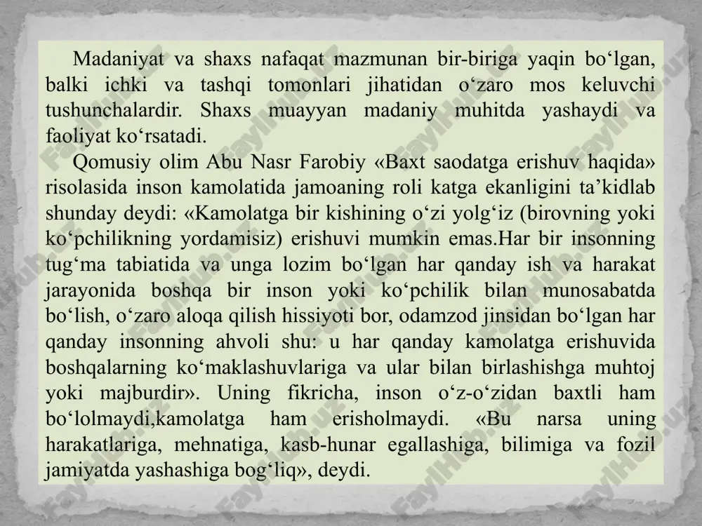 oqlar, nayzalar va nayzachalar, keskichlar, qirg'ichlar, bigizlar, suyakdan ignalar yasalgan. paleolitning orin’yak-salyutr bosqichidan keyingi madaniyat madlen madaniyati deb nomlanadi. fransiyaning janubi-g‘arbidagi la madlen degan joy nomidan olingan. madlen madaniyati suyak va shohdan turli buyumlar ishlab chiqarishning sezilarli darajada rivojlanganligi bilan xarakterlanadi. bu davrda nayza otadigan qurollar va garpun paydo bo'lgan. ibtidoiy diniy tasavvurlar, urf-odatlar. o‘rta paleolit davrida marhumlarni yerga ko‘mish marosimi, odamlar marhumdan qo‘rqqanlari tufayli, unga mehribonlik qilish, jasadni yirtqich hayvonlardan saqlash va ehtimol, o‘likdan xalos bo‘lmoq zaruriyati sabablarga ko‘ra vujudga kelgan. bu jarayon ibtidoiy odamlarning aqliy jihatdan rivojlanganligidan dalolat beradi. neandertal odamlar dafn etilgan qabrlar (teshiktosh g‘ori, fransiyadagi le mustye g‘ori va boshq.) arxeologiya fanida ma’lum eng qadimgi qabrlardir. ular sayoz chuqurlardan iborat bo‘lib, g‘or–makonlarning chetida joylashgan. jasadlar yonboshlab, bukchaytirilgan holda, uyquga botgan odam sifatida ko‘milgan. qabrlar ichiga tosh qurollar qo‘yilgan, teshiktosh g‘orida neandertal bolaning jasadi kiyik shohlari bilan o‘ralgan. o‘rta osiyoda paleolit davri e’tiqodlariga doir ma’lumotlar ko‘p emas. …