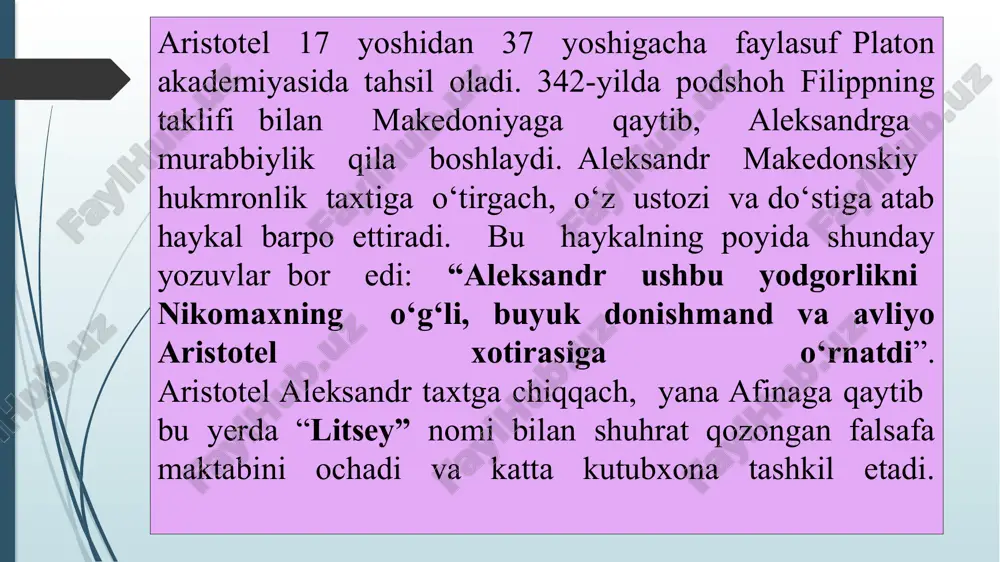 ron bir ovozdan pretorlikka saylanadi. shu tariqa sitseron tengsiz notiq va donishmand faylasuf, siyosiy arbob sifatida birma-bir shuhrat pillapoyalaridan ko‘tarilib boradi. o‘z davrining fozil va ma’rifatparvar kishilaridan biri bo‘lgan sit­seron zamondoshlarining ongini oshirish, ularni ilm-fan, falsafa va madaniyat samaralaridan bahramand qilish masalasiga katta e’tibor be­radi va bu ishni o‘zining muhim burchi deb tushunadi. sitseron nutq nazariyasi ustida tinimsiz ijod qildi. mashaqqatli mehnati natijasida uch kitobdan iborat “notiqlik haqida” nomli asari yaratiladi. ushbu kitobni muallif o‘z ukasi zobit hamda shoir kvint tulliy sitseronga bag‘ishlagan. qadim zamonlarda dialog-suhbat tarzida yozilgan asarlar mavjud bo‘lib, ular, asosan, ikki xil ko‘rinishda bo‘lgan. ulardan biri platon uslubi bo‘lib, ushbu uslubda gaplar, asosan, qisqa-qisqa va unda suhbatdoshlardan biri boshqasini muammoni to‘g‘ri hal qilishga yo‘naltiradi. ikkinchisi - aristotel uslubi: unda suhbat qatnashchilari navbat bilan o‘z fikrlarini bildiradilar va nutqlar o‘zaro uzviy bog‘lanadi. sitseron dialoglari aristotel uslubida yozilgan va unda suhbatdoshlar keng ko‘lamli va uzun nutqlar so‘zlaydi. asarda bayon …