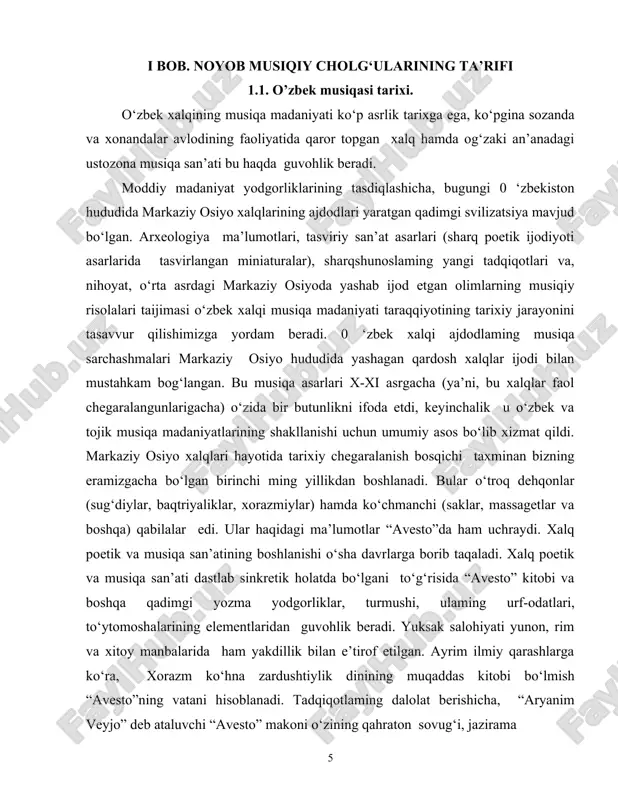 bosqichi taxminan bizning eramizgacha bo‘lgan birinchi ming yillikdan boshlanadi. bular o‘troq dehqonlar (sug‘diylar, baqtriyaliklar, xorazmiylar) hamda ko‘chmanchi (saklar, massagetlar va boshqa) qabilalar edi. ular haqidagi ma’lumotlar “avesto”da ham uchraydi. xalq poetik va musiqa san’atining boshlanishi o‘sha davrlarga borib taqaladi. xalq poetik va musiqa san’ati dastlab sinkretik holatda bo‘lgani to‘g‘risida “avesto” kitobi va boshqa qadimgi yozma yodgorliklar, turmushi, ulaming urf-odatlari, to‘ytomoshalarining elementlaridan guvohlik beradi. yuksak salohiyati yunon, rim va xitoy manbalarida ham yakdillik bilan e’tirof etilgan. ayrim ilmiy qarashlarga ko‘ra, xorazm ko‘hna zardushtiylik dinining muqaddas kitobi bo‘lmish “avesto”ning vatani hisoblanadi. tadqiqotlaming dalolat berishicha, “aryanim veyjo” deb ataluvchi “avesto” makoni o‘zining qahraton sovug‘i, jazirama issig‘iga ega bo‘lgan hamda yerlari tars yoriladigan va ilonlari ko‘p o‘lka, deb ta’riflanadi. darhaqiqat, orol fojeasidan oldingi davrlarda, yuqorida aytilgan keskin kontinental iqlimni, taqir yerlaming xuddi qovun to‘riga o‘xshab yorilishini, ilonlar uy hayvonlaridek tom-u omborlarda yashab yurishini butun mintaqa bo‘yicha ko‘proq xorazmda kuzatish mumkin edi. zardushtlik urfodatlarining qiyofasi …