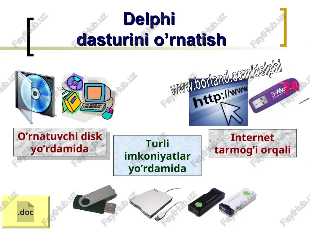 delphi dasturlash tillarining asosiy elementlari - Page 5