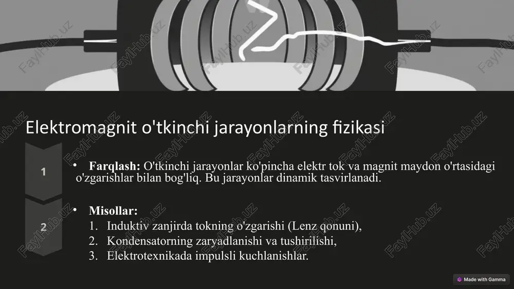 elektromagnit o'tkinchi jarayonlar pptx - Page 5