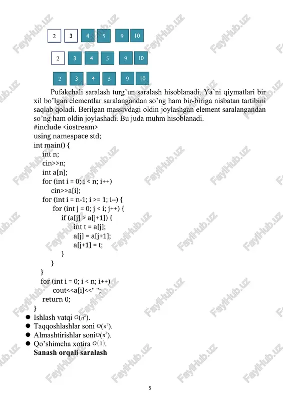 saralash algoritmlari - Page 5