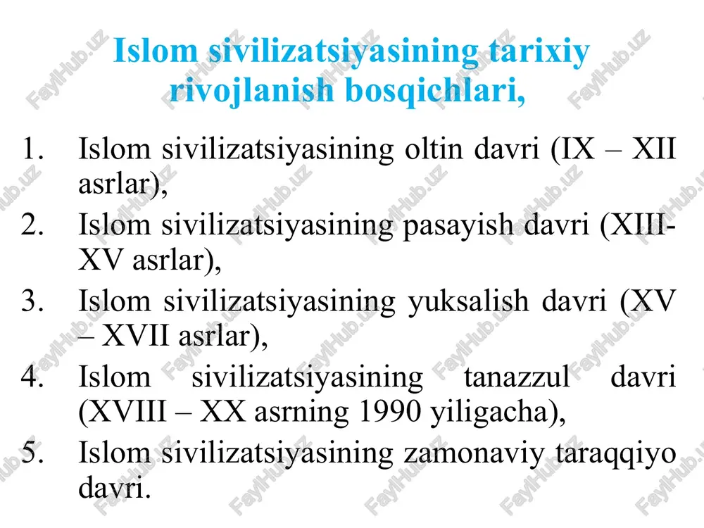 islom sivilizatsiyasi - Page 5