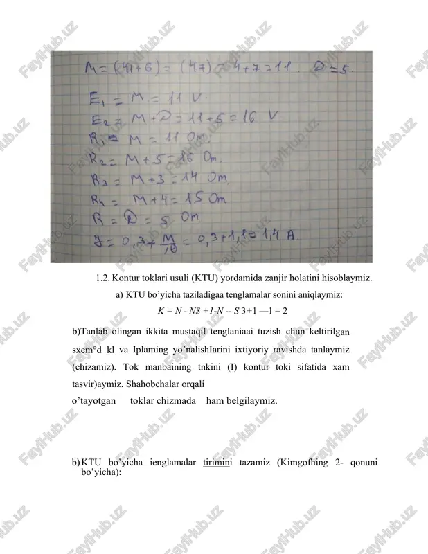 elektr zanjiri konturlarining to'g'ri usullari hisoblash - Page 5