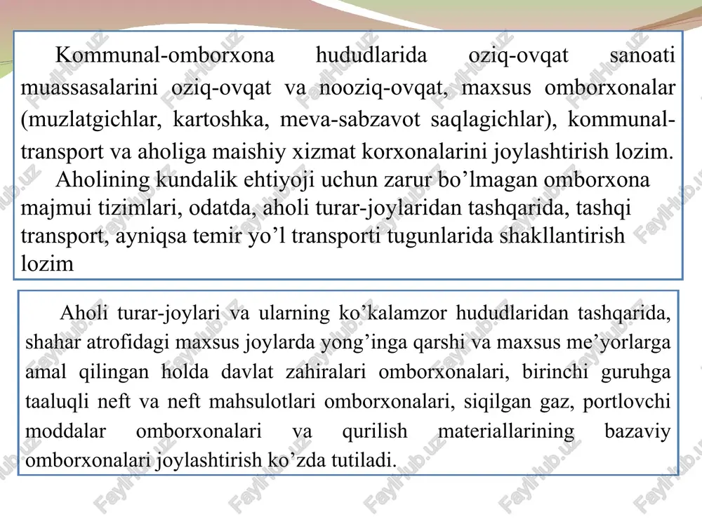 ha shahar tashqarisidagi va shahar ichkarisidagi yashil massivlarga bo’linadi. shahar tashqarisidagi massivlar – o’z navbatida, umumiy foydalanishga mo’ljallangan va cheklangan foydalanishga mo’ljallangan shahar atrofi ko’kalamzorlariga ajratiladi. shahar ichkarisidagi massivlar – umumiy, cheklangan va maxsus foydalanish uchun mo’ljallangan ko’kalamzorlardan iborat. umumiy yo’nalishdagi parklar - madaniyat va istirohat bog’lari, turar-joy tumanlari va kichik tumanlar bog’lari, skverlar, bulvarlar, xiyobonlar hamda ixtisoslashgan bog’lar - bolalar, sport, botanika bog’lari, zooparklar va h.k.lar shahar ko’kalamzorlari tizimini tashkil etadi. zamonaviy shahar ko’kalamzorlar tizimi: 1 – parklar; 2 – xiyobonlar; 3 – bulvarlar; 4 – turar-joy tumanlari bog’lari; 5 – kichik tumanlar bog’lari; 6 – turar-joy hududlaridagi ko’kalamzorlar; 7 – bolalar muassasalari va maktablar ko’kalamzorlari; 8 – jamoat binolari oldidiagi yashil ekinlar; 9 – sport inshootlari oldida; 10 – sanoat korxonalari oldida; 11 – himoya ko’kalamzorlari; 12 – qabristonlar; 13 – pitomniklar; 14 – bog’dorchilik yerlari; 15 – botanika bog’lari, hayvonot bog’lari. umumiy foydalanishga mo’ljallangan shahar atrofi ko’kalamzorlari. …