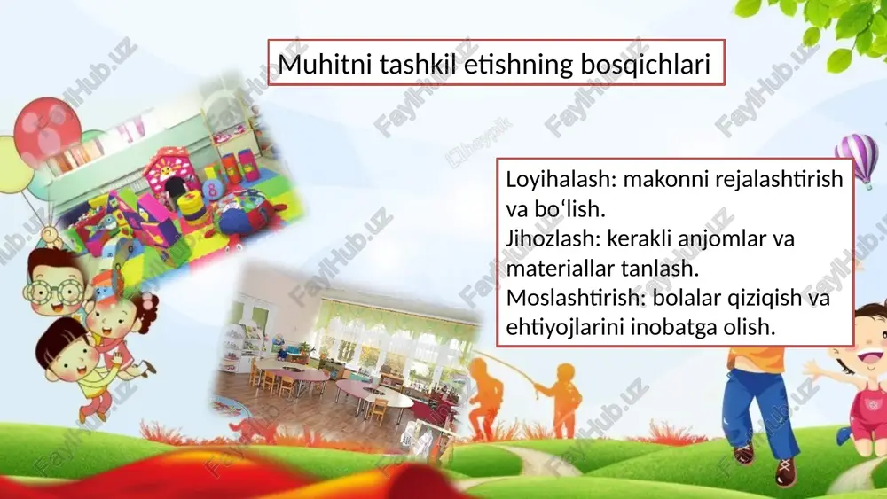 bolalar faoliyati uchun mos muhitni tashkil etish - Page 5