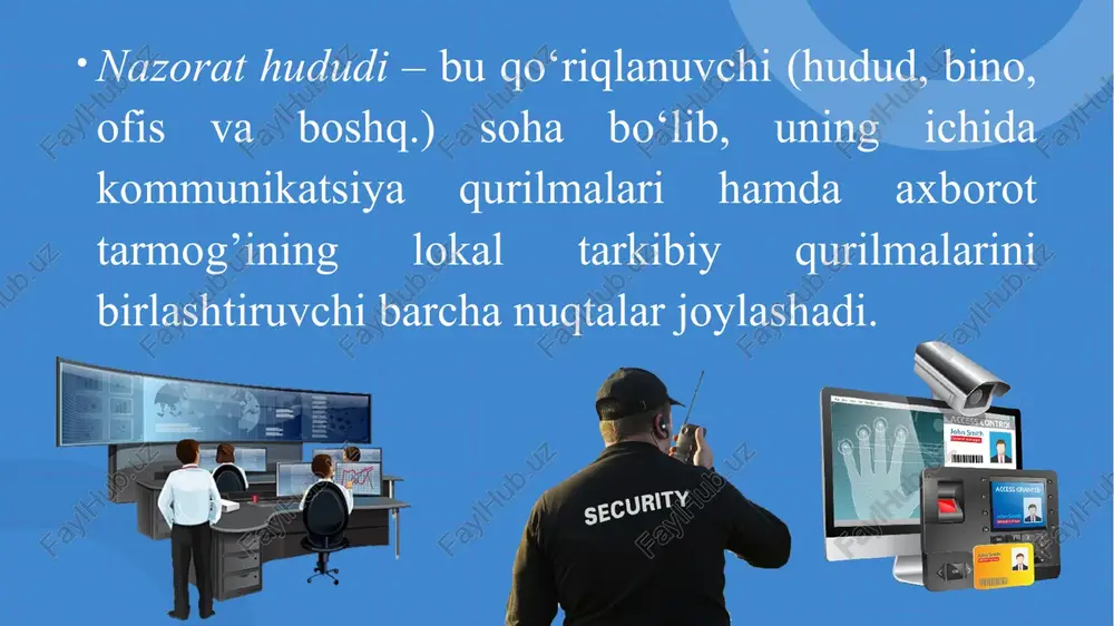 ining tarqalish muhiti binolarni o'rab turgan qurilish inshootlari (devorlar, shiftlar, pollar) va muhandislik kommunikatsiyalari (suv ta'minoti, isitish, ventilyatsiya va boshqalar) hisoblanadi. bunday holda, nutq signallarini ushlab turish uchun tebranish datchiklari (akselerometrlar) ishlatiladi.elektron kuchaytirgichga ulangan tebranish sensori elektron stetoskop deb ataladi. elektron stetoskop eshitish vositasi yordamida nutqni tinglash va uni ovoz yozish moslamasiga yozib olish imkonini beradi. akustoelektrik ma'lumot oqish kanallari akustik signallarni elektr signallariga aylantirish natijasida paydo bo'ladi. vtss ning ayrim elementlari, jumladan transformatorlar, induktorlar, ikkilamchi elektr soatlarining elektromagnitlari, telefon qo'ng'iroqlari va boshqalar nutq signali manbai tomonidan yaratilgan akustik maydon ta'sirida o'z parametrlarini (sig'im, indüktans, qarshilik) o'zgartirish qobiliyatiga ega. parametrlarni o'zgartirish ushbu elementlarda elektromotor kuchning (emf) paydo bo'lishiga yoki ta'sir qiluvchi akustik maydondagi o'zgarishlarga muvofiq ushbu elementlardan o'tadigan oqimlarning modulyatsiyasiga olib keladi. akustik nutq signali (deraza oynalari, nometall va boshqalar) ta'sirida tebranuvchi xonalarning aks ettiruvchi sirtlari bilan lazer nurlari nurlantirilganda optik-elektron (lazer) akustik ma'lumotlarning oqish kanali hosil bo'ladi. yoritilgan lazer …