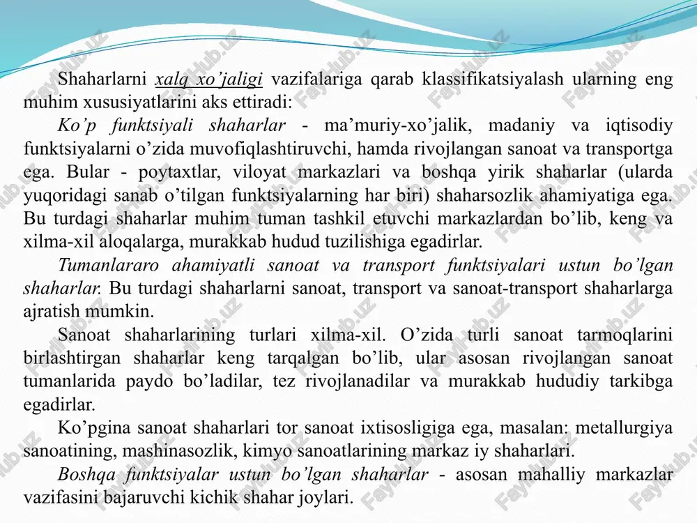 lari va elementlari yordamida badiiy shakllantirish san’ati, me’moriy faoliyatning alohida turi, landshaft yaratish amaliyotining nazariy asosi. shahar atrofidagi ko’kalamzorlar. – o’z navbatida, umumiy foydalanishga mo’ljallangan va cheklangan foydalanishga mo’ljallangan shahar atrofi ko’kalamzorlariga ajratiladi. umumshahar ahamiyatidagi parklar – rivojlangan ommaviy madaniy-oqartuv va jismoniy tarbiya tadbirlari tizimiga ega bo’lgan yirik yashil massiv. u ommaviy tashrifga mo’ljallangan, shuning uchun yetarli darajada rivojlangan transport tarmog’i va yanada murakkab hajmiy-fazoviy elementlar majmuasiga ega. bu majmua o’zida suv havzalarining kichik va katta inshootlari, maysazorlar, daraxt va butalarning guruhli va yakka tartibdagi ekilishi, gullar parterlari, favvoralar va h.k.larni jamlaydi. park uchun hudud tanlash avvalo tabiiy landshaft sharoitlari – o’rmon massivi, suv havzasi yoki chiroyli rel’efning mavjudligi kabi shartlar bilan amalga oshiriladi. tuman ahamiyatidagi parklar – bitta umumshahar parki tashrif buyuruvchilarning asosiy massasini sig’dira olmaydigan darajada bo’ladigan katta shaharlarda joylashtiriladi. turar-joy tumanlari bog’ va parklari shahar hududi bo’ylab shunday joylashtirilishi lozimki, barcha aholi uchun eng yaqin bog’ yoki …
