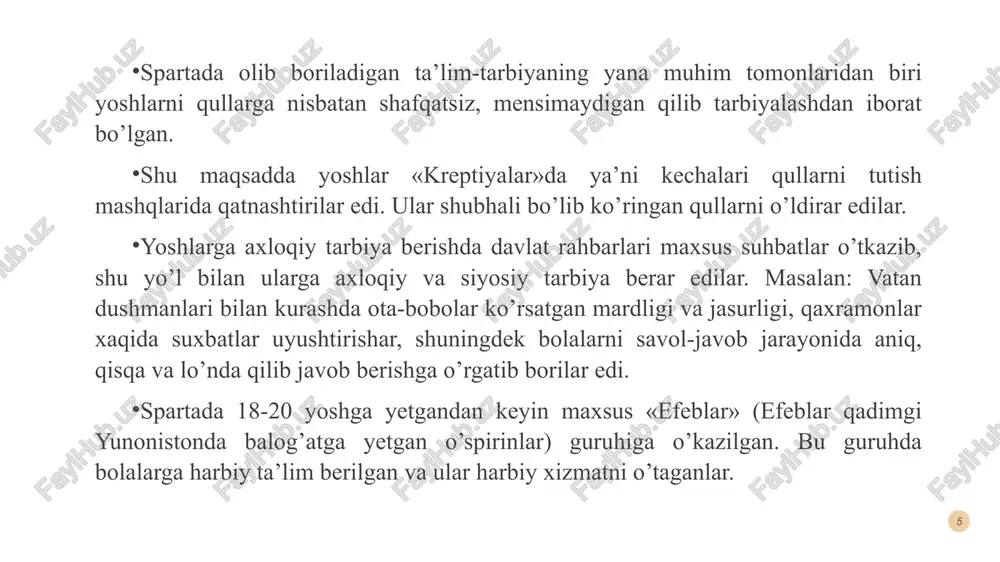 yangi (savol berish va savolni to’ldirish) metodini olib kirdi. 8 qadimgi yunoniston faylasuflari tarbiya to’g’risida yunonistonda maktab va madaniyatning tez rivojlanishi pedagogika nazariyasining xam tug’ilishiga imkoniyat yaratdi. pedagogika nazariyasiga olim va faylasuflardan suqrot, platon, aristotel va demokritlar asos soldilar. ular o’z qarashlari bilan ta’lim-tarbiya rivojlanishiga juda katta xissa qo’shdilar. quyida bu faylasuf olimlar xaqida qisqacha to’xtalib o’tamiz. suqrot. (eramizdan avvalgi 469—399 yillar) o’zining demokratik ijtimoiy kelib chiqishiga qaramay (u kambag’al xunarmand, ya’ni xaykaltarosh o’g’li) konservativ zamindor aristokratlarning ideologi edi. bu albatta uning falsafiy va pedagogik qarashlarida o’z aksini topdi. suqrot dunyoning tuzilishini, buyumlarning fizik xolatini bilib bo’lmaydi, odamlar faqat o’zlarinigina bilishi, axloqni kamol toptirishi lozim deb xisoblar edi. suqrot faylasuf bo’lishi bilan birga ajoyib notiq xam edi. u keng maydonlarda so’zga chiqib, axloqa doir masalalar yuzasidan suxbatlar o’tkazar, tinglovchilarni savol-javob yo’li bilan xaqiqatni o’zlari topishlariga va bilishlariga undar, shu yo’l bilan odamlarni xaqiqatni izlashga o’rgatar edi. suxbatni bu metodi «suqrot …