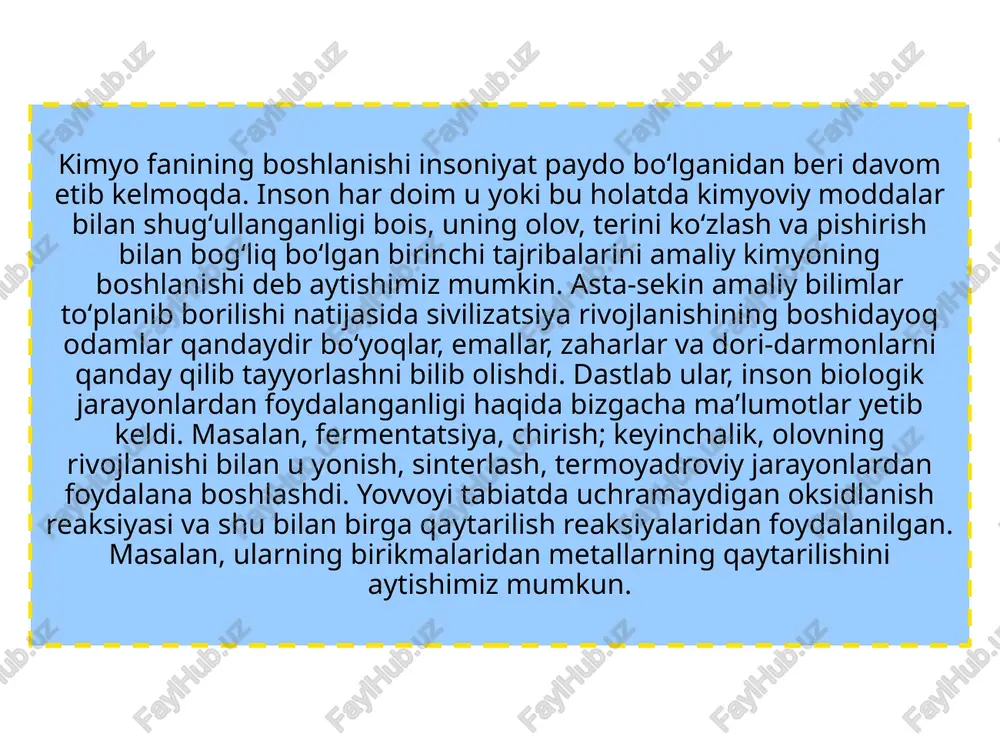 yo maktabining asoschisi. 1955 yildan boshlab halqaro kongreslarda (shvetsariya , fransiya , angliya , hindiston va boshq) alkaloid va o`simlik moddalari yuzasidan ilmiy dokladlari bilan qatnashashgan. uning rahbarligida 4 mingdan ortiq o`simlik tadqiq qilinib , 245 alkaloidlarning tuzilishi isbotlandi. sitazin , galantamin , papaverin , protonin kabi dori moddalar tibbiyotda keng qo`llanilmoqda.handam usmonovich usmonov - akademik , kimyo fanlari doktori , ilmiy ishlari selyuloza kimyosi va fizikasi , , pazta tolasi , linti , paxta qoldiqlari va ftor polimerlarga bag`ishlangan , u boshchiligidagi olib borilgan ishlar ishlab chiqarishga joriy etilgan . respublikamizda qator viloyarlardagi xom ashyo imloniyatlari ( potensiallari) kimyo sanoatini rivojlantirish , xalq xo`jaligi , qishloq xo`jaligi va tibbiyot sohasida katta talabga va ehtiyojga ega bo`lgan mahsulotlarni ishlab chiqarishga imkoniyat beradi . qashqadaryo viloyatidagi muborak gazni qayta ishlash zavodi , sho`rtan gaz “ kimyo” majmui , navoi – “ azot” kombinati , toshkent viloyatidagi olmaliq “ mineral o`g`itlar” kimyo …