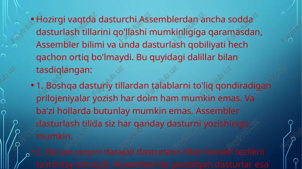 assemblerda dasturlash. sodda dasturlarni ishlab chiqish - Page 5