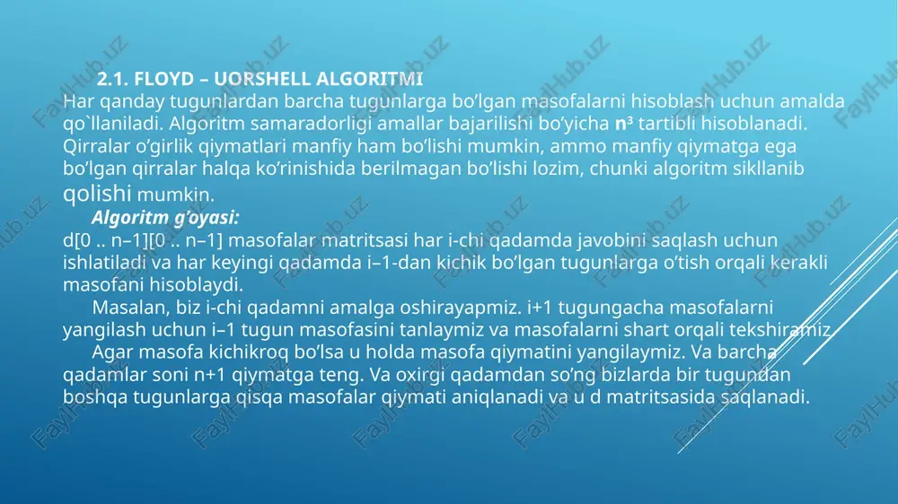 graflarda eng qisqa yo‘lni aniqlash haqida - Page 5