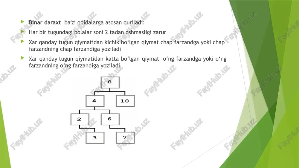 binardaraxtlar bilanishlash algoritmlari - Page 5