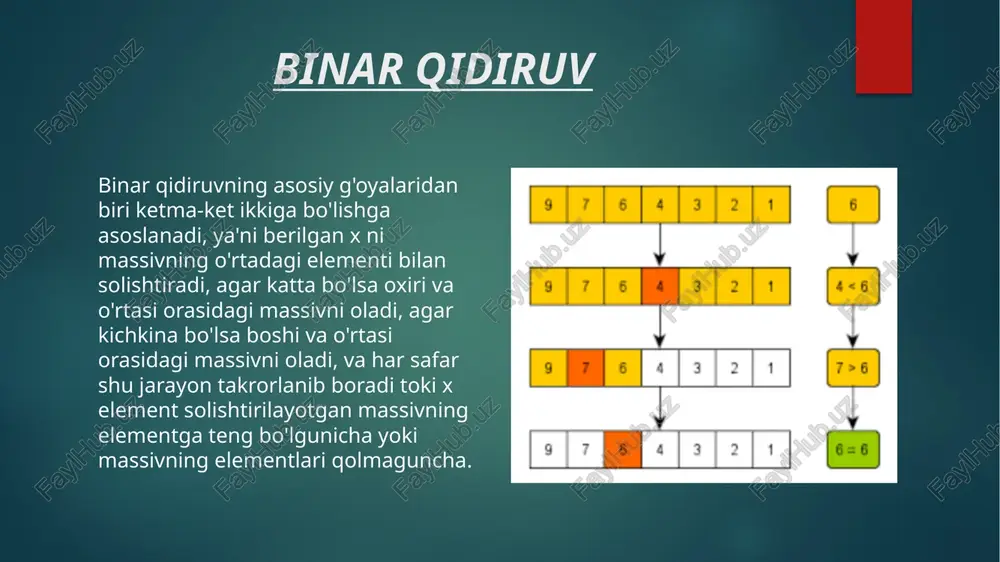 chiziqli va binar qidirish usullari - Page 5
