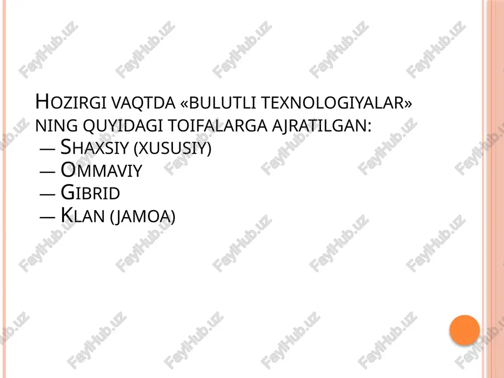 ma’lumotlarni saqlash va tiklashda bulutli texnologiyalardan foydalanish - Page 5