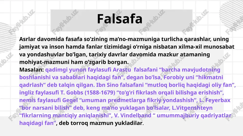 falsafaning mohiyati va jamiyat taraqiyyotidagi roli - Page 5