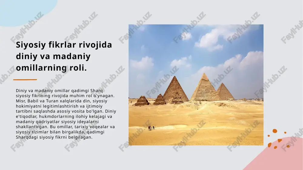 qadimgi sharqda siyosatga doir tasavvurlar shakllanishining tarixiy va siyosiy shart-sharoitlari - Page 5