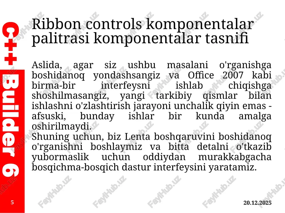 ribbon controlskomponentalari bilan ishlash - Page 5