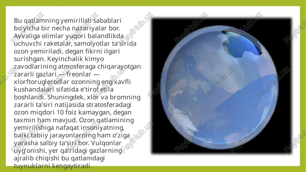 n tomonidan qo'zg'atilgan ifloslantiruvchi moddalar mavjud, ammo ikkinchisi ko'proq tashvishga soladi, chunki ular qazib olinadigan yoqilg'ilar yondirilganda va qazib olinganda hosil bo'ladi, bu sog'likka jiddiy salbiy ta'sir ko'rsatishi ma'lum. tutunning katta qismi aholining katta qismi istiqomat qiluvchi shaharlarda hosil bo'lganligi sababli, tutun hosil bo'ladigan joy ham, ayniqsa, inson salomatligi uchun katta tashvish tug'diradi. smog turlari fotokimyoviy tutun ushbu turdagi smog azot oksidi va uglevodorod bug'lari tufayli yuzaga keladi, ular transport vositalari va boshqa manbalar tomonidan chiqariladi va keyinchalik atmosferaning quyi qatlamlarida fotokimyoviy reaktsiyalarga uchraydi. quyosh nuri borligida azot oksidi uglevodorod bug'lari bilan birlashib, o'ta zaharli gaz ozonini hosil qiladi va azot oksidi quyosh nuri bilan o'zaro ta'sirlashganda bir oz azot dioksidi ham hosil bo'ladi. natijada, havo och jigarrang rangga aylanadi, ko'rish kamayadi, o'simliklar shikastlanadi, ko'zlar tirnash xususiyati qiladi va tutun tufayli nafas olish qiyinlashadi. er yuzasidagi ozon kontsentratsiyasi sakkiz soat yoki undan ko'proq vaqt davomida 70 ppb dan oshsa, ular …