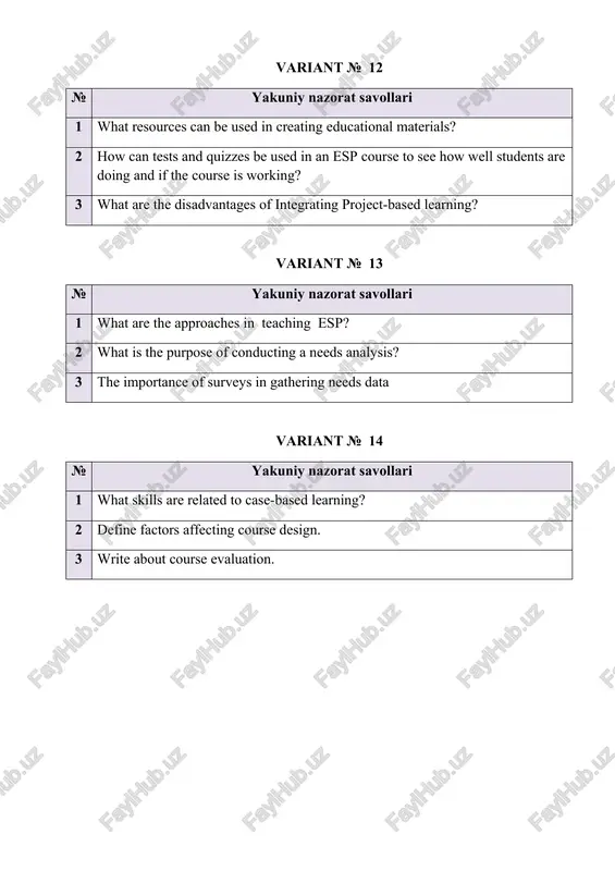 maxsus yo’nalish (soha)larda chet tilini o’qitish moduli - Page 5