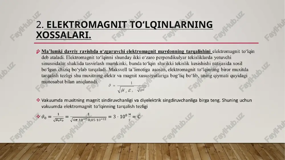 ar (biot - savard qonuni) va shuningdek, andre mari amper o`zaro ta'sir, bir-biridan qandaydir masofada joylashgan o`tkazgichlar orqali tok o`tishi hisobiga vujudga kelishini aniqladi. amper "elektrodinamik" atamasini kiritdi va tabiiy magnetizm magnitda aylanma toklarning mavjudligi bilan bog'liq degan fikrni ilgari surdi. ersted tomonidan kashf etilgan tokning magnitga ta'siri maykl faradeyni magnitning toklarga teskari ta'siri bo'lishi kerak degan fikrga olib keldi. uzoq muddatli tajribalardan so'ng, 1831-yilda faradey o'tkazgich yonida harakatlanadigan magnit o'tkazgichda elektr tokini hosil qilishini aniqladi. ushbu hodisa elektromagnit induksiya deb nomlangan. faradey "kuch maydoni" tushunchasini kiritdi - zaryadlar va oqimlar o'rtasida joylashgan qandaydir muhit. uning mulohazalari sifat xarakterga ega edi, ammo ular maksvell tadqiqotlariga katta ta'sir ko'rsatdi. maksvell o'zining mashhur "elektr va magnetizm to'g'risidagi risolasida" (1873) shunday deb yozgan edi: faradey ijodini o'rganishni boshlaganimda, uning odatdagi matematik belgilar shaklida ifodalanmasa ham, uning hodisalarni tushunish uslubi matematik ekanligini angladim. shuningdek, men ushbu usulni umumiy matematik shaklda ifodalash va shu bilan …
