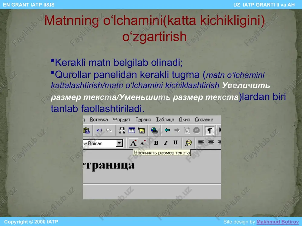 axbarot texnologiyalari fanidan tayyorlagan taqdimoti - Page 5
