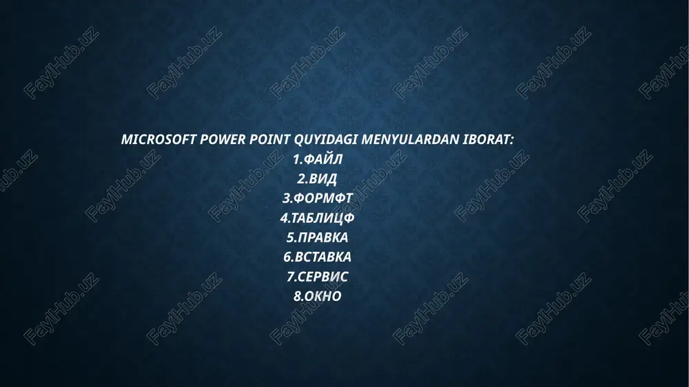 power point dasturida ishlash - Page 5