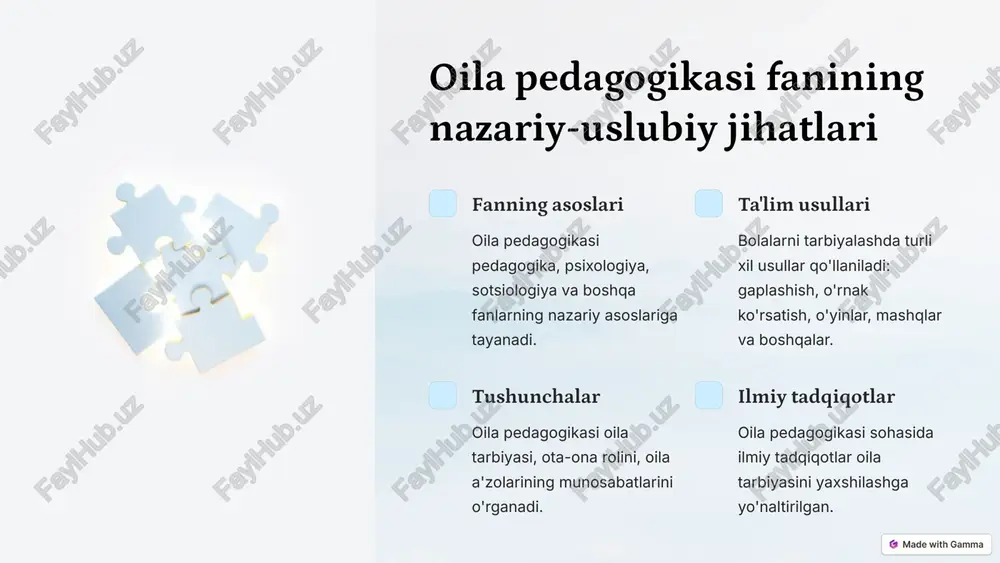 oila pedagogikasi fanining rivojlanish tarixi - Page 5