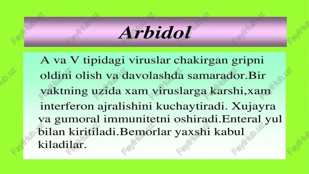 viruslarga gijjalarga va zamburuglarga qarshi vositalar - Page 5
